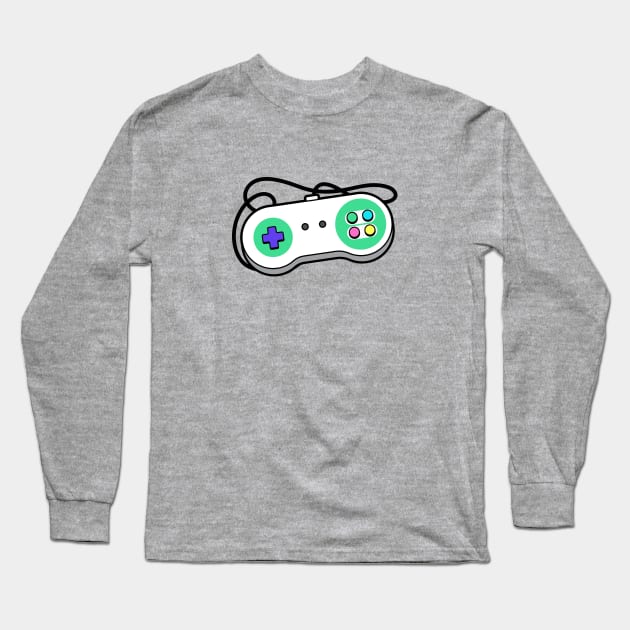 Retro Video Game Controller Long Sleeve T-Shirt by SLAG_Creative